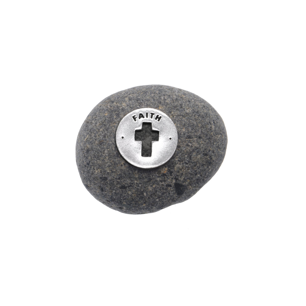 Faith Meditation Stone with Cross - Spiritual & Religious Gift