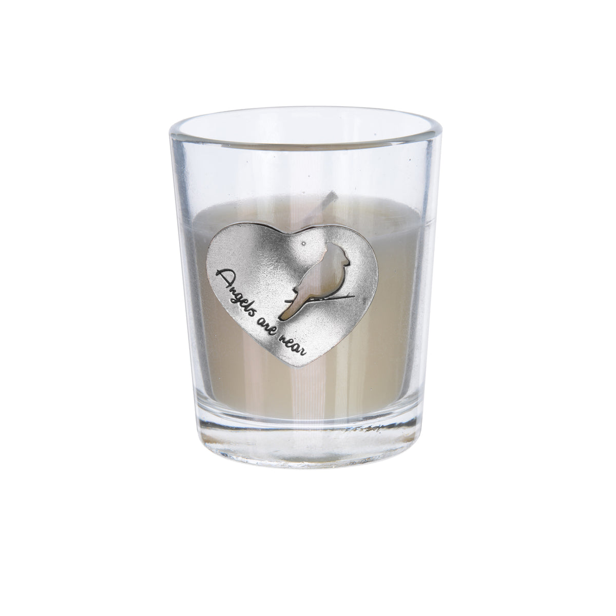 Angels are Near Memorial Candle with Cardinal - Spiritual Comfort Gift