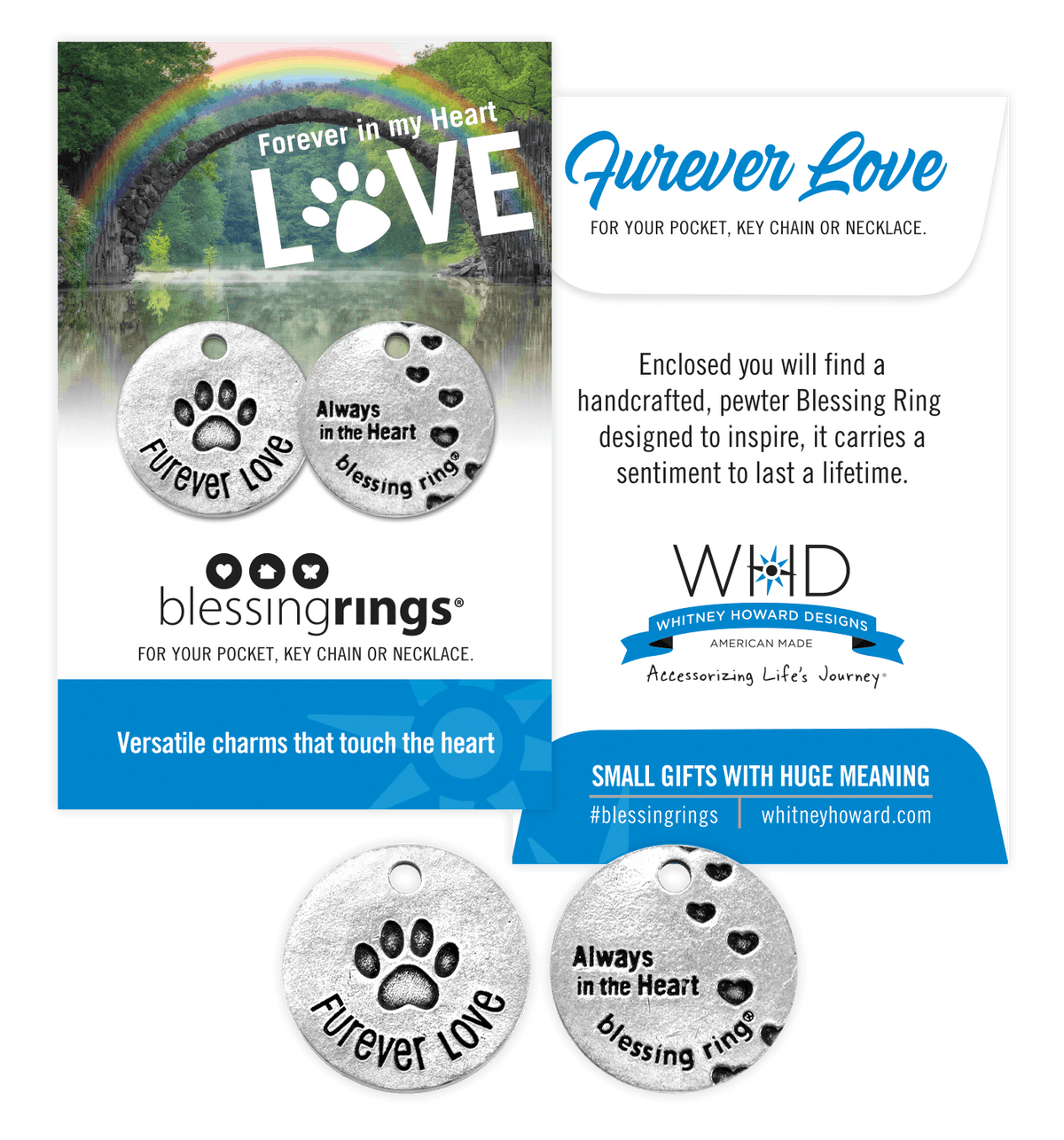 Furever Love Blessing Ring | Pet Memorial Charm | Always in the Heart