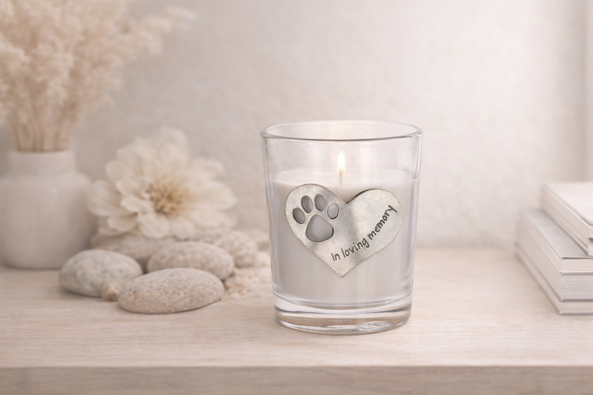 Pet Memorial Candle - Rainbow Bridge Remembrance Gift