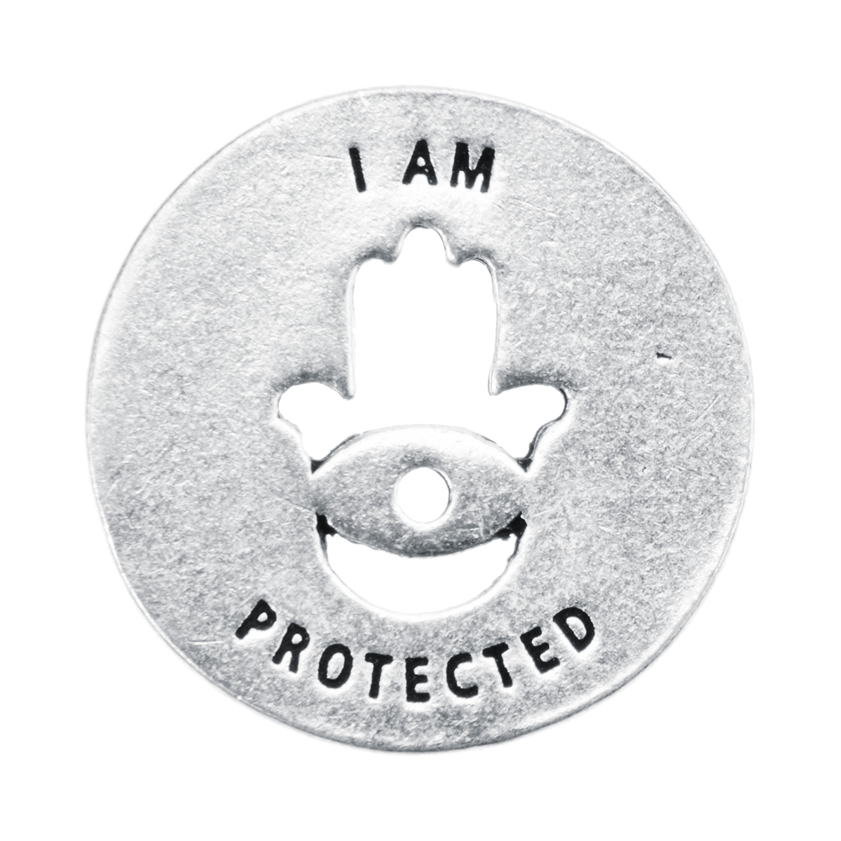 "Hamsa Protect Blessing Ring | Handcrafted Pewter Charm"