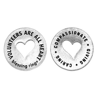 "Volunteer Blessing Ring | Compassionate Giving Caring Thank You Gift"
