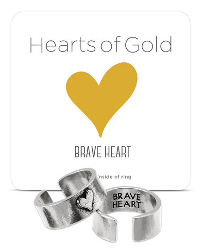 Hearts of Gold BRAVE HEART Ring
