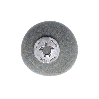 Pause Breath Take it Slow Meditation Stone - Mindfulness & Calm Gift