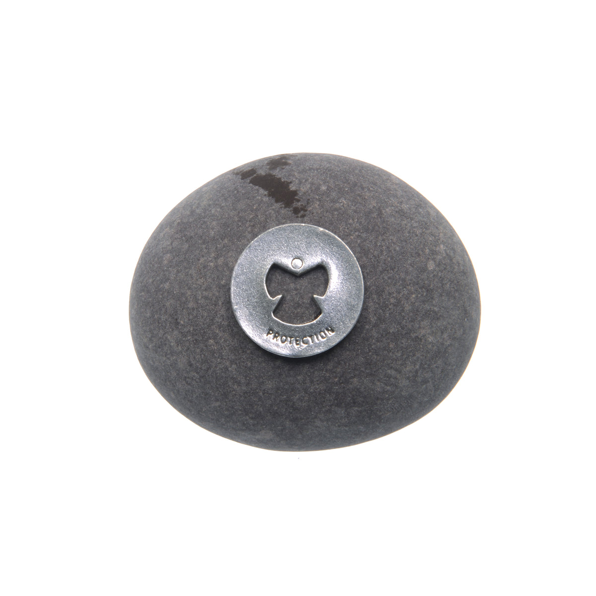 Protection Meditation Stone with Angel - Spiritual & Guardian Gift