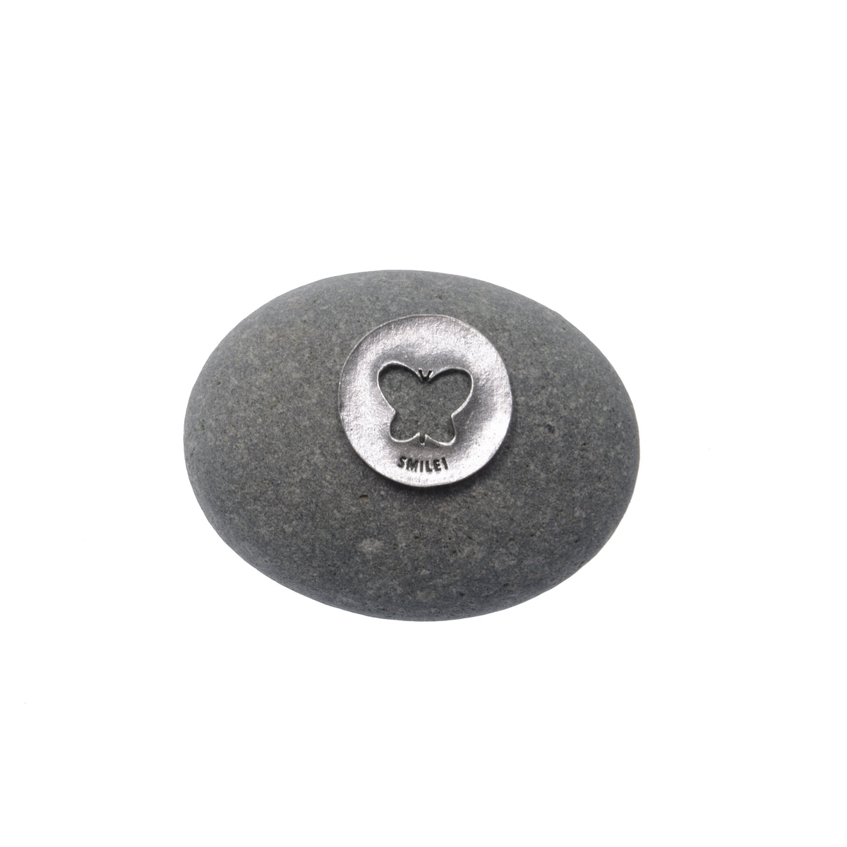 Smile Meditation Stone with Butterfly - Joy & Happiness Gift