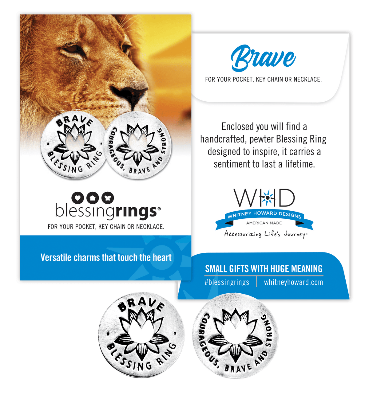 "Brave Blessing Ring | Courageous Brave and Strong Empowerment Charm"