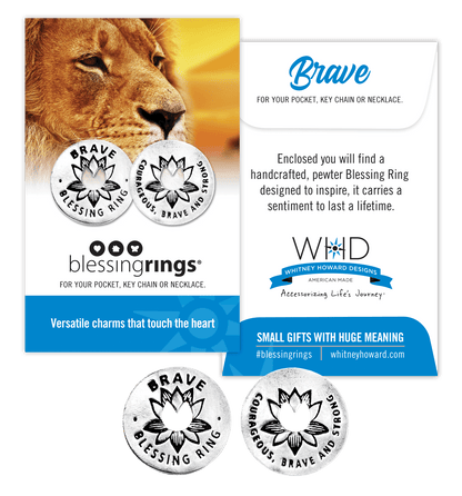 "Brave Blessing Ring | Courageous Brave and Strong Empowerment Charm"