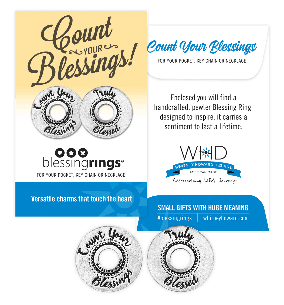 Count Your Blessings Blessing Ring | Truly Blessed | Gratitude Charm Gift