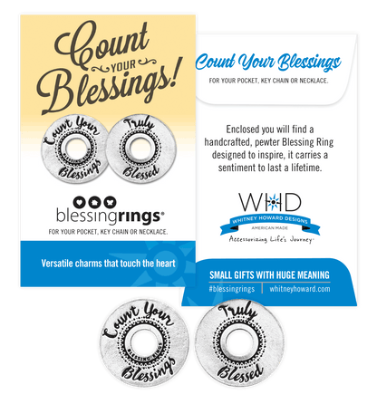 Count Your Blessings Blessing Ring | Truly Blessed | Gratitude Charm Gift