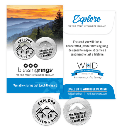 Explore Blessing Ring | Mountains Are Calling Charm | Adventure Gift