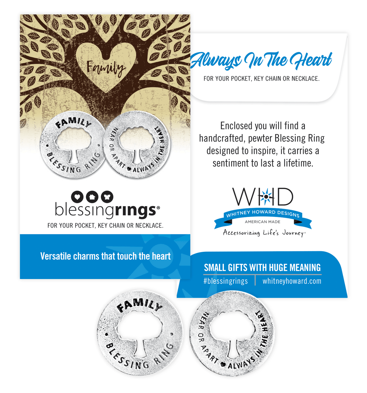 Follow Your Heart Blessing Ring | Let Your Heart Be Your Compass | Inspirational Charm
