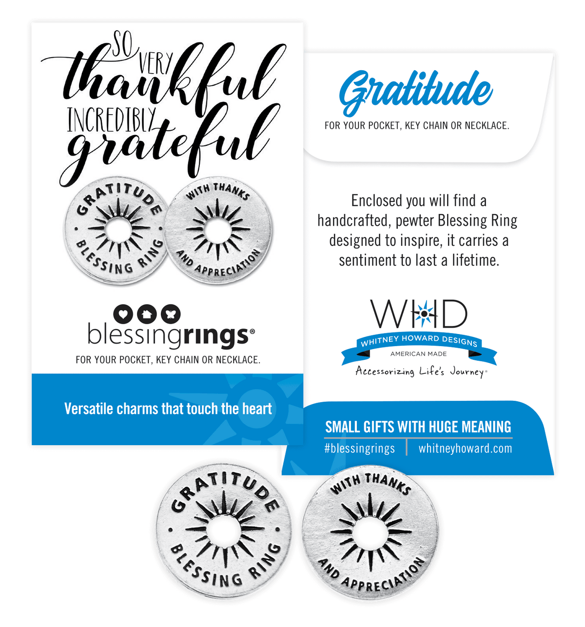 Gratitude Blessing Ring | Sunburst Charm | With Thanks & Appreciation