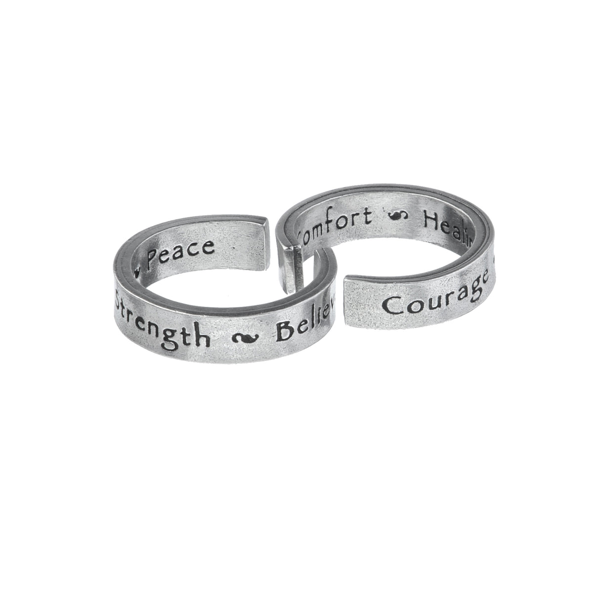 Courage Strength Believe Inspire Ring | Comfort Healing Peace | Inspirational Jewelry