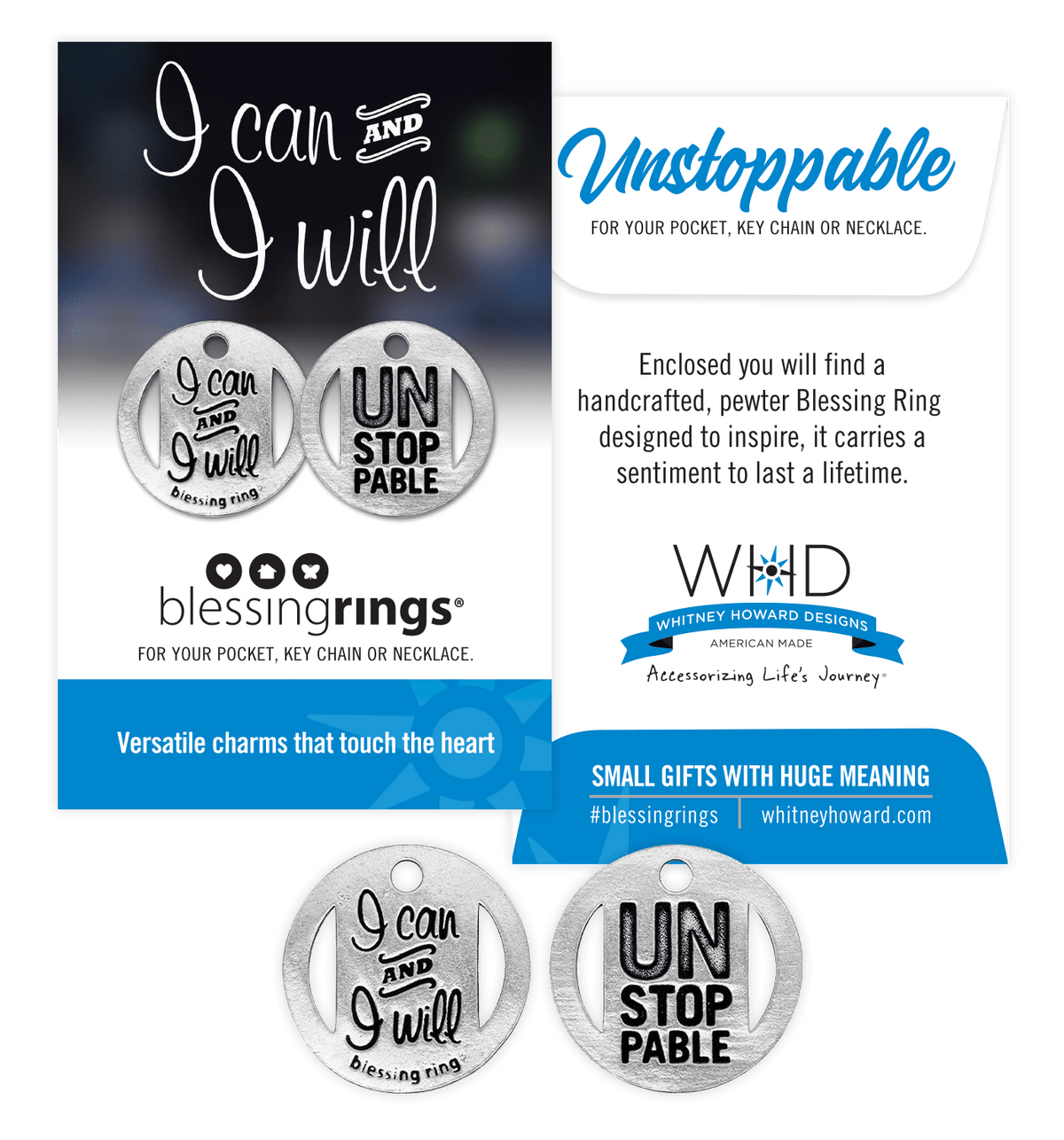 I Can & I Will Blessing Ring | Unstoppable Motivational Charm | Empowerment Gift