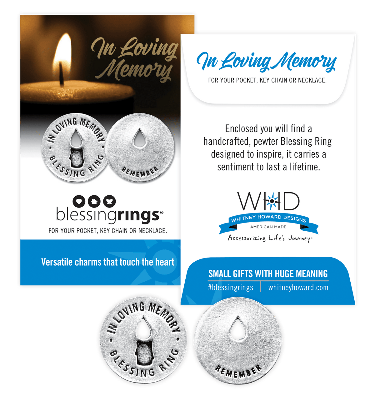 "In Loving Memory Blessing Ring | Remember Sympathy & Memorial Gift"