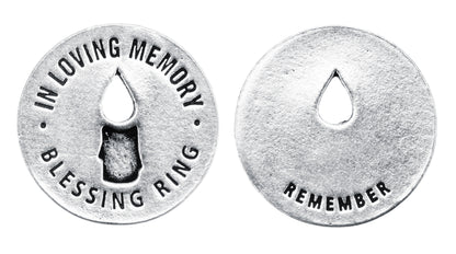 In Loving Memory Blessing Ring front and back