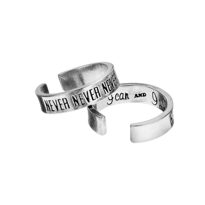 Never Give Up Ring - Perseverance & Determination Gift