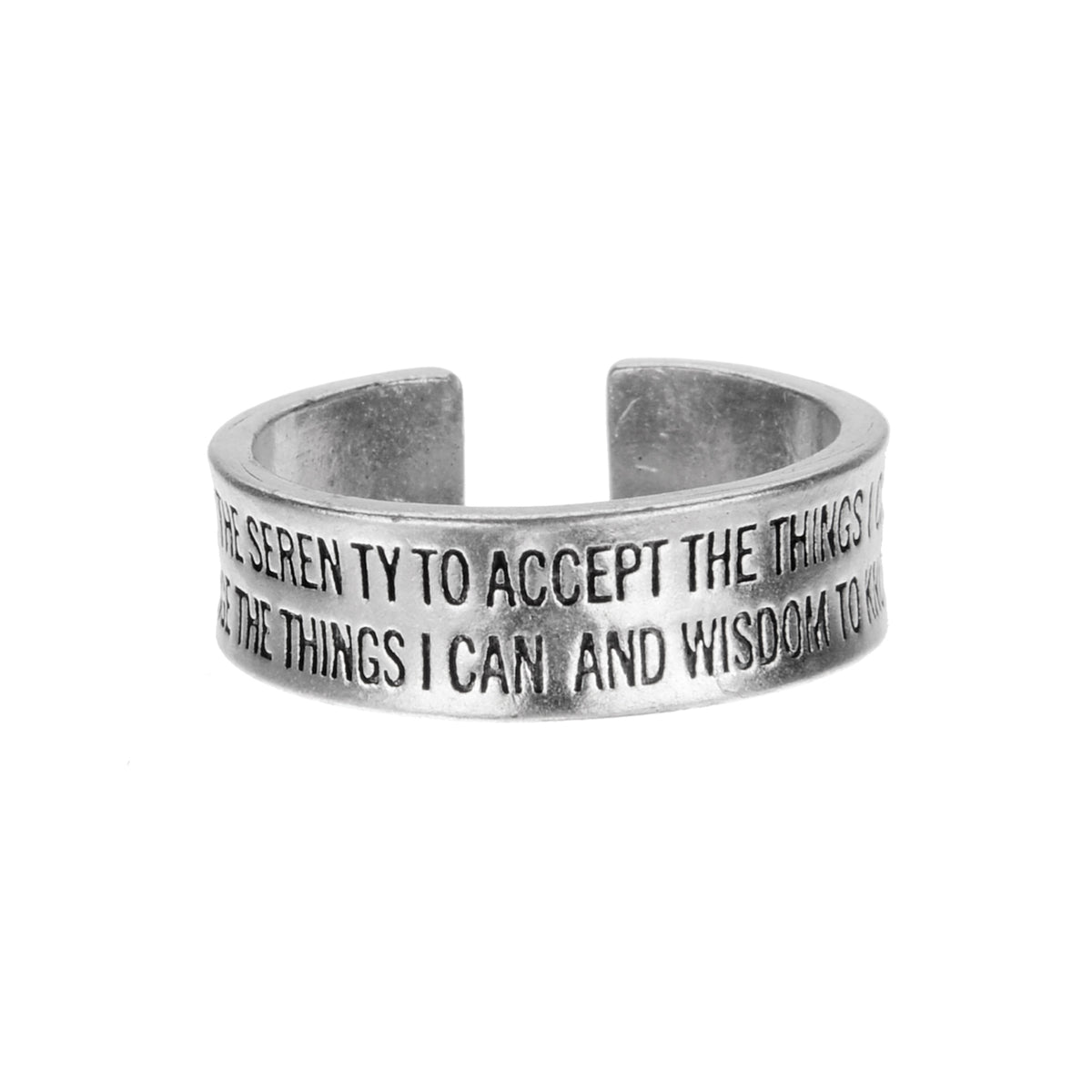 Serenity Prayer Ring - One Day at a Time Recovery Gift