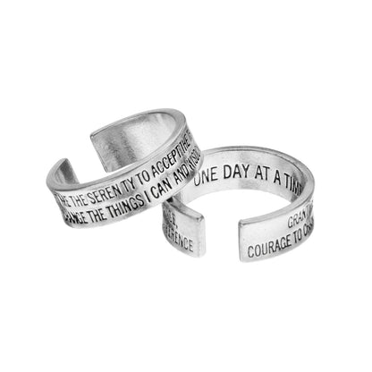 Serenity Prayer Ring - One Day at a Time Recovery Gift