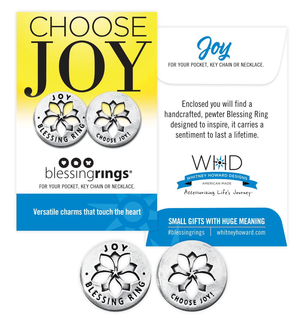 Joy Blessing Ring Charm | Choose Joy | Flower Token