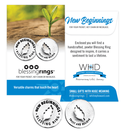 New Beginnings Blessing Ring Charm | Trust and Believe | Leaf Token