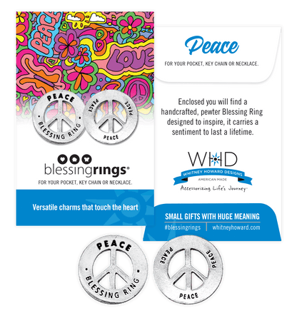 Peace Blessing Ring Charm | Peace Peace Peace | Peace Sign Token