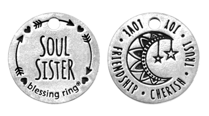 Soul Sister Blessing Ring | Best Friend Charm | Love Joy Cherish Gift