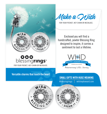 "Wish Blessing Ring | Wish It Dream It Do It Inspirational Charm"