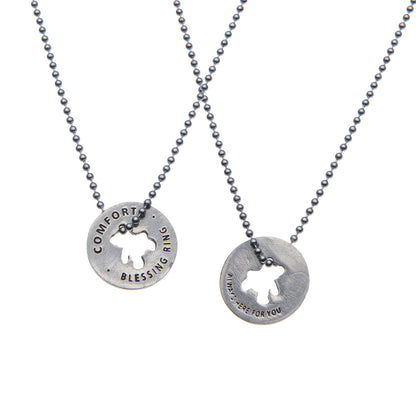 Comfort Blessing Ring on a necklace