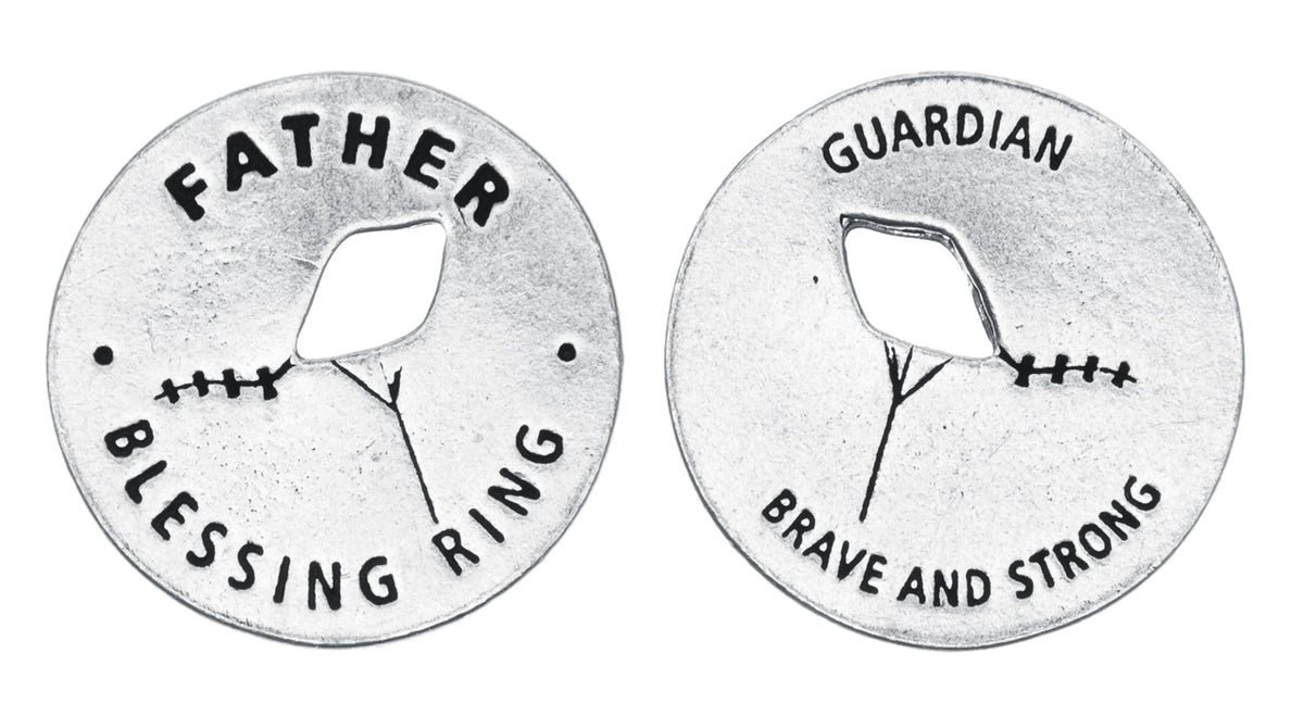 Father Blessing Ring front and back