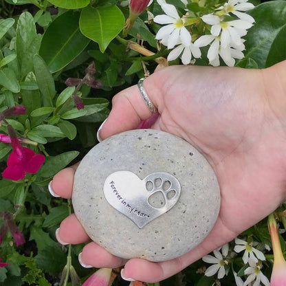 Pet Memorial Stone - Forever in My Heart Dog & Cat Memorial Gift