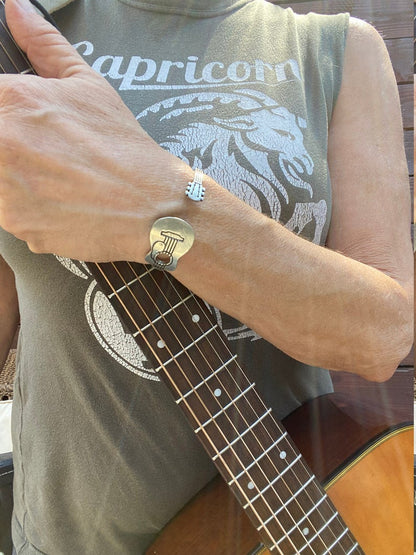 Guitar Cuff Bracelet - Wear a Guitar Around Your Wrist - Rock & Roll Gift