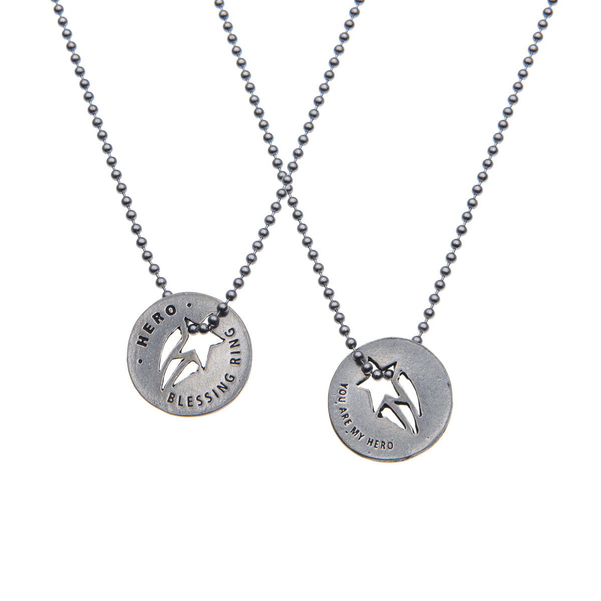 Hero Blessing Ring on a necklace