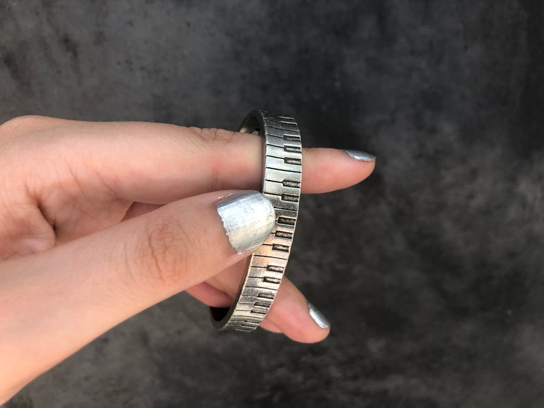 88-Key Piano Cuff Bracelet - Music Lover & Pianist Gift