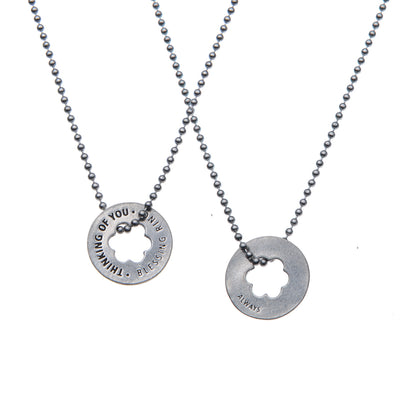 Thinking Of You Blessing Rings on a necklace