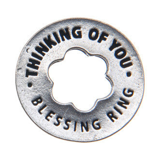 Thinking Of You Blessing Ring front (on back - always)